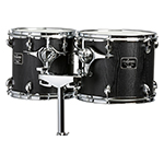 CONCERT BLACK DOUBLE HEAD TOM SET With STAND